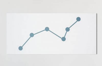 Line graph data analysis icon